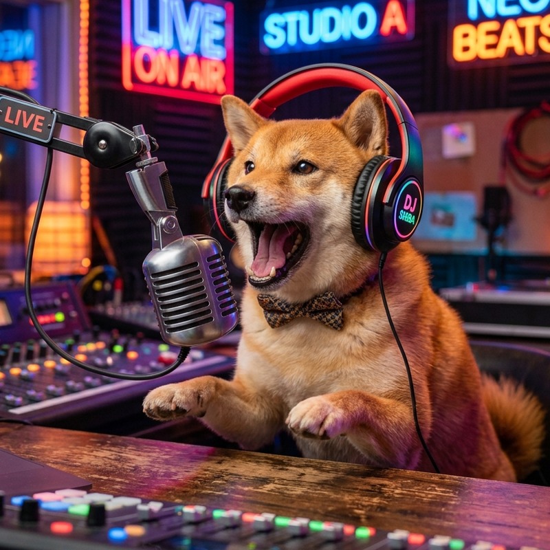 DJ Shiba meme template